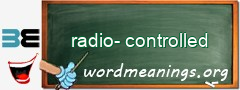 WordMeaning blackboard for radio-controlled